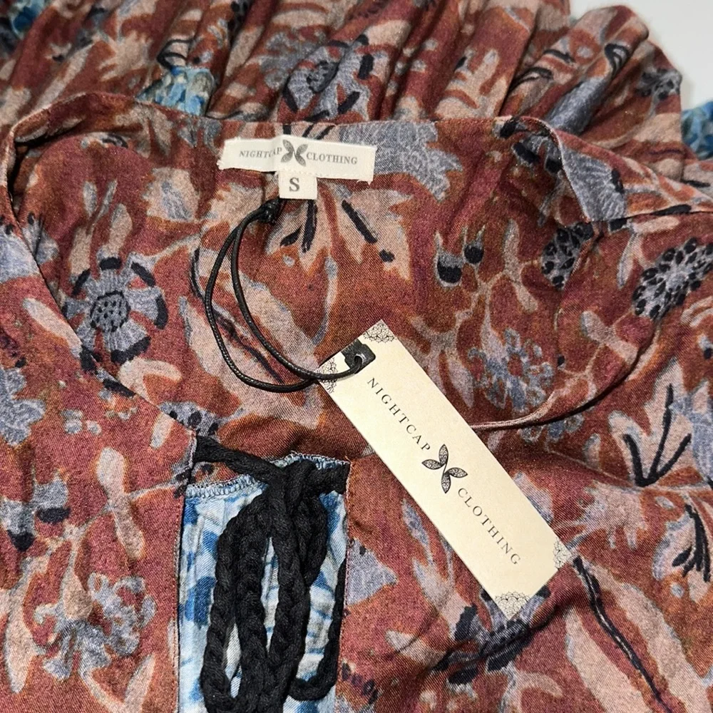 NIGHTCAP Anthropologie *Boho Bolero* floral print midi maxi dress S M L - Picture 7 of 8